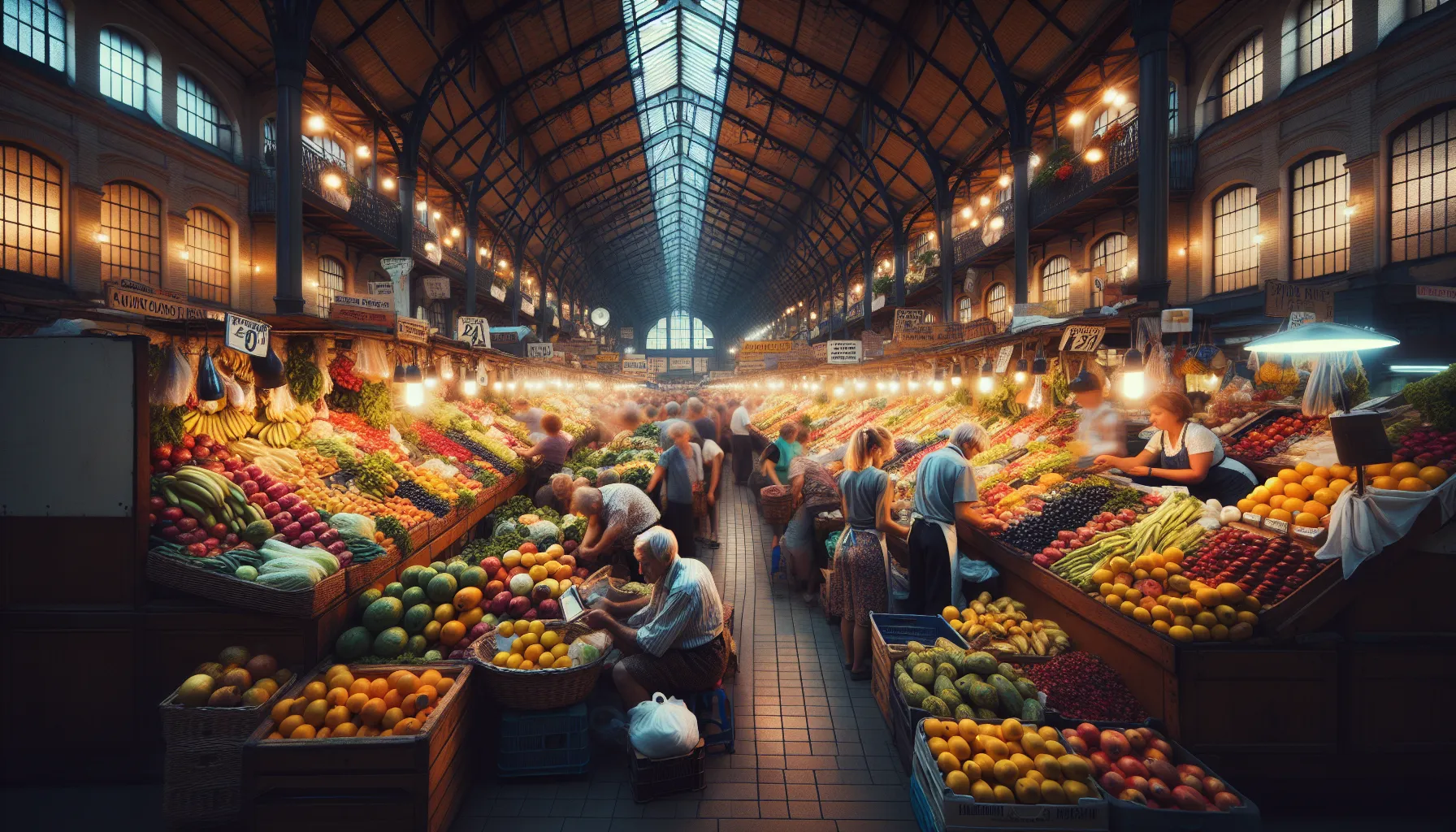 Marché Bessarabsky à Kyiv : fruits et légumes frais