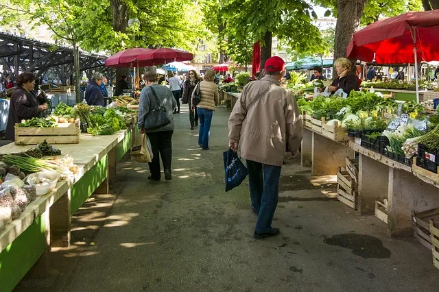 March&eacute; local en Ukraine : fruits et l&eacute;gumes abordables