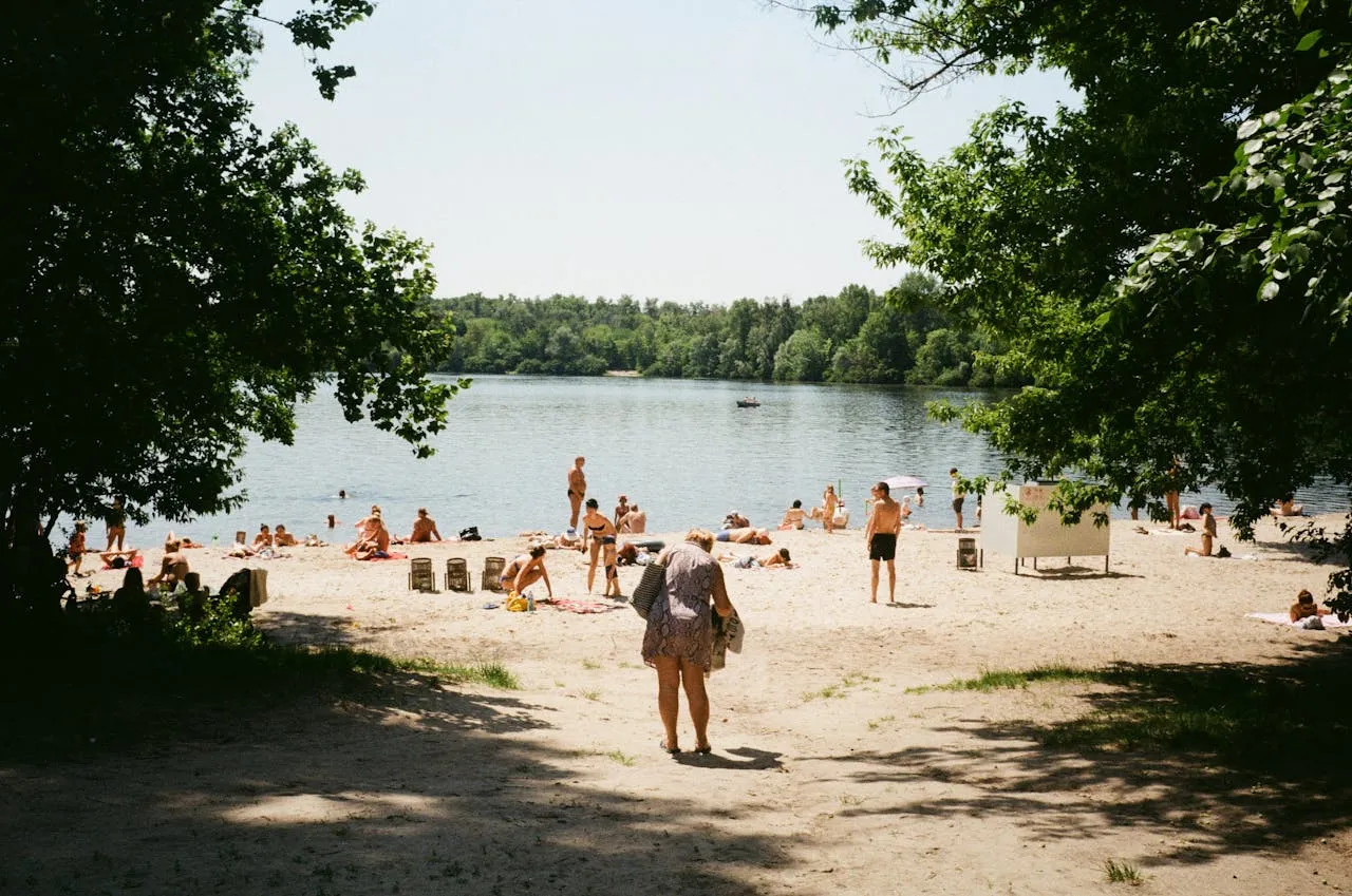 Hydropark, l'&icirc;le de loisirs sur le Dnipro &agrave; Kyiv